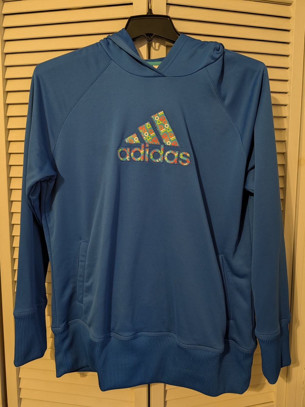 Adidas Women's Blue Logo Hoodie